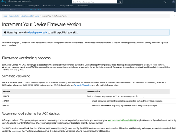 Screenshot of a technical document titled 'Increment Your Device Firmware.'