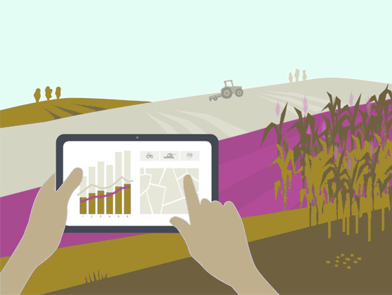 Image showing digital farming on a mobile device